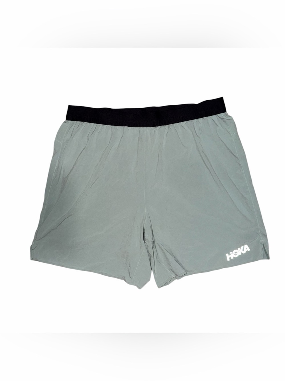 Hoka Men Green Athletic running shorts